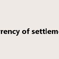 currency of settlement是什么意思