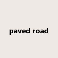 paved road是什么意思