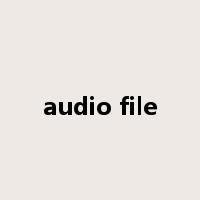 audio file是什么意思