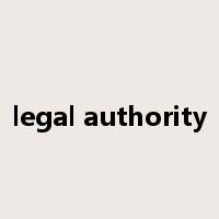 legal authority是什么意思