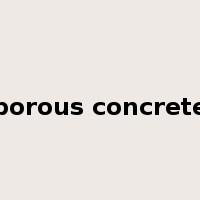 porous concrete是什么意思