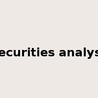 securities analyst是什么意思