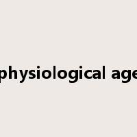 physiological age是什么意思