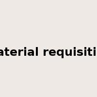 material requisition是什么意思