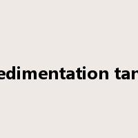 sedimentation tank是什么意思