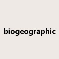 biogeographic是什么意思