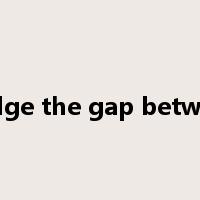 bridge the gap between是什么意思