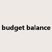 budget balance是什么意思