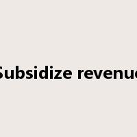 Subsidize revenue是什么意思