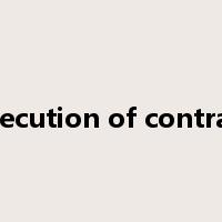 execution of contract是什么意思