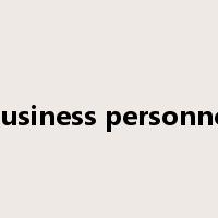 business personnel是什么意思