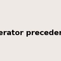 operator precedence是什么意思