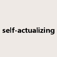 self-actualizing是什么意思
