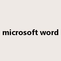 microsoft word是什么意思