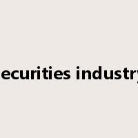 securities industry是什么意思