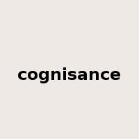 cognisance是什么意思