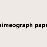 mimeograph paper是什么意思