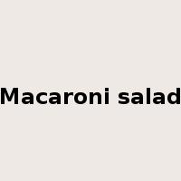 Macaroni salad是什么意思