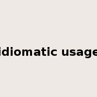 idiomatic usage是什么意思