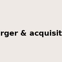 merger & acquisition是什么意思
