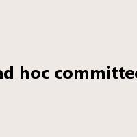 ad hoc committee是什么意思