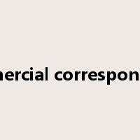commercial correspondence是什么意思