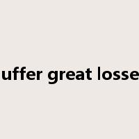 suffer great losses是什么意思