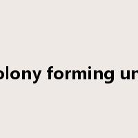 colony forming unit是什么意思