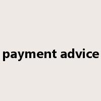 payment advice是什么意思