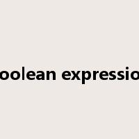 boolean expression是什么意思