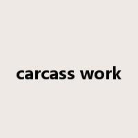 carcass work是什么意思