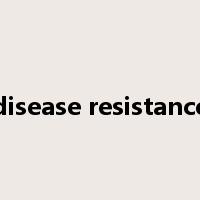 disease resistance是什么意思