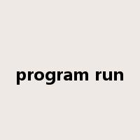 program run是什么意思