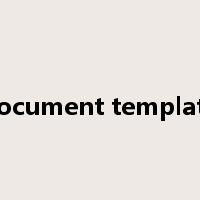 document template是什么意思