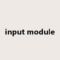 input module是什么意思