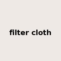 filter cloth是什么意思