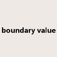 boundary value是什么意思