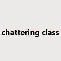 chattering class是什么意思