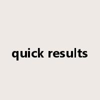 quick results是什么意思