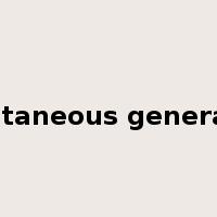 spontaneous generation是什么意思