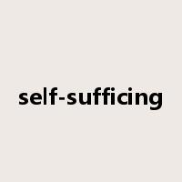 self-sufficing是什么意思