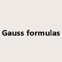 Gauss formulas是什么意思