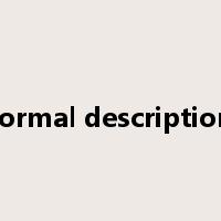 formal description是什么意思