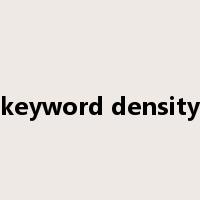 keyword density是什么意思