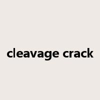 cleavage crack是什么意思