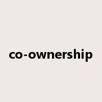 co-ownership是什么意思