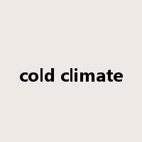 cold climate是什么意思