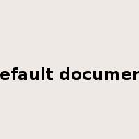 default document是什么意思