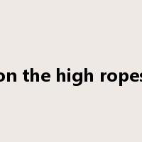 on the high ropes是什么意思