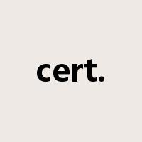 cert.是什么意思